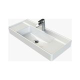 Turkuaz Seramik Cerastyle Sharp 85 x 38 cm Etajer Uyumlu Lavabo - Beyaz