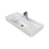Turkuaz Seramik Cerastyle Sharp Etajer Uyumlu Damlalıklı Lavabo 85 38 CM