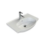 Turkuaz Seramik Lila 65x44 cm Etajerli Lavabo
