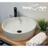 Turkuaz Seramik One 46 cm Tezgah Üstü Çanak Lavabo - Beyaz