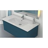 Turkuaz Seramik Turkuaz Cerastyle Blue Etajer Uyumlu Damlalıklı Lavabo 100*47 Cm Beyaz