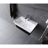 Turkuaz Seramik Turkuaz Cerastyle Blue Etajerli Lavabo 60*38 cm (Seramik Kapak Dahil) - Beyaz