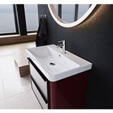 Turkuaz Seramik Turkuaz Cerastyle Luna 80*46 cm Etajerli Damlalıklı Lavabo - Beyaz