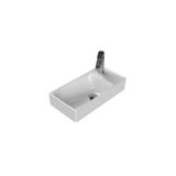 Turkuaz Sharp Etajer Uyumlu Lavabo 50*25 Cm (Sağdan Batarya Delikli)