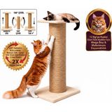 Turkuaz Tırmalama TR171 Bej Renkli Dev Kedi Tırmalama Tahtası 85 cm Yükseklik