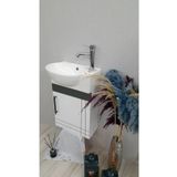 Turkuaz Turkuaz Banyo Ve Tuvalet Mini Köşe Lavabo 28*45 Cm (banyo Dolabı Dahil)
