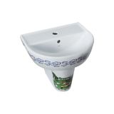 Turkuaz Yumurcak Lavabo 35X45 (Yarım Ayak Dahildir.) - Beyaz