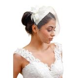 Turkuaz(240) Gelin Kep, Vualet, Şapka, Nikah Ve Dış Çekim Şapka Beyaz