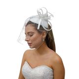 Turkuaz(492) Gelin Kep/Gelin Vualet/Düğün Nikah Tül İnci Beyaz Şapka Beyaz Standart