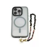 Turmalin-Golden Obsidyen Doğal Taş Telefon Askısı - Anh-0137