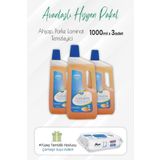 Turmepa Ahşap, Parke Temizleyici 1000 ml x 3 Adet ve Çamaşır Sulu Yüzey Temizlik 100' lü