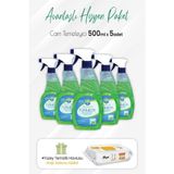 Turmepa Cam Temizleyici 5x500 ml +100'lü Mopa Uyumlu Yüzey Temizlik Havlusu