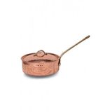 Turna Bakir Karniyarik Tencere Tek Kulp 1 No 16 Cm El Dovme Kirmizi Turna8196-1