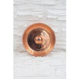 Turna Bakır Kurnacı Hamam Tası 18 Cm El Dövme Kırmızı Turna4053-1