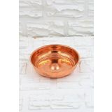 Turna Bakır Kurnacı Hamam Tası 20 Cm El Dövme Kırmızı Turna4054-1