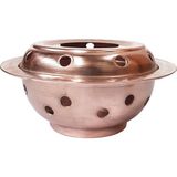 Turna Bakır Osmanlı Çaydanlık Isıtıcı 22 Cm Düz Kırmızı Turna4203-1