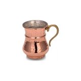 Turna Bakır Turna 250 ml Bakır Kordonlu Maşrapa Tek Parça Desensiz Malzeme ile Şık Sunum İçin TURNA0488-1