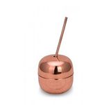 Turna Bakır TURNA0485-1 250 ml Apple Cocktail Kırmızı Düz Pipetli Bardak