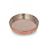 Turna Bakır TURNA4857-1 20 cm Sultani Kırmızı El Dövme Yuvarlak Fırın Tepsisi