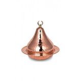 Turna Bakır TURNA5824-1 14 cm Heybeli Kırmızı El Dövme Şekerlik