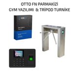 Turnike ve OttoFN Parmak İzi+Kart Okuyucu+Şifreli Spor Salonu Üye Takip Sistemi Seti