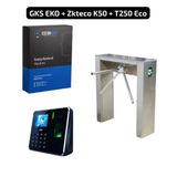 Turnike ve ZkTeco Parmak İzi+Şifre+Yüz Tanıma+Kart Okuyuculu Personel Giriş Çıkış Sistemi Seti