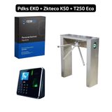 Turnike ve ZkTeco Parmak İzli+Kart Okuyuculu Pdks Maaş Hesaplama Sistemi Seti
