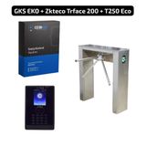 Turnike ve ZkTeco Yüz Tanıma+Kart Okuyucu+Şifreli Personel Girş Çıkış Sistemi Seti