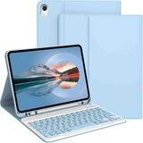 Turotto Apple Ipad Air 11 / Air 4/5 10.9 / Pro 11 (2018-2022) Bluetooth Klavyeli Kalem Bölmeli Manyetik Standlı Tablet Kılıfı Açık Mavi