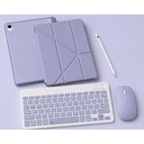 Turotto Galaxy Tab S11 Ultra Sm- X930 Ile Uyumlu Standlı Kılıf Dokunmatik Kalem ve Klavye Mouse Set - Lavanta