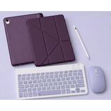 Turotto Galaxy Tab S11 Ultra Sm- X930 Ile Uyumlu Standlı Kılıf Dokunmatik Kalem ve Klavye Mouse Set - Mor