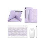 TUROTTO Galaxy Tab S9 FE PLUS X610 İle Uyumlu Standlı Kılıf Dokunmatik Kalem ve Klavye Mouse Set