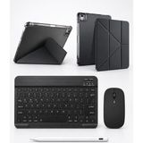 Turotto Ipad Air 11" M2 / M3 Air 4./5./6. Nesil ile Uyumlu Standlı Kılıf Dokunmatik Kalem ve Klavye Mouse Set - Siyah