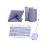 TUROTTO Lenovo Tab M11 TB-330FU TB-330XU İle Uyumlu Standlı Kılıf Dokunmatik Kalem ve Klavye Mouse Set