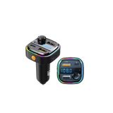 TUROVE Araç Bluetooth RGB Müzik Çalar Fm Transmitter Araba mp3 Oto Çakmaklık Şarj Aleti Müzik Kiti