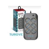 TUROVE Termal Akım Korumalı 6 Soket 3usb Şarj 2 Metre Kablo 6lı Priz Elektronik Ürünler Için Uygundur