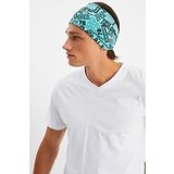 Turquaz Erkek Pamuklu Penye, Kaymaz, Ultra Hafif, Spor Geniş Saç Bandı Bandana Buff