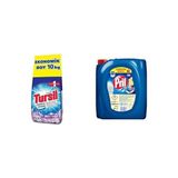 Tursil Polar x Matik Komple Çözüm Leylak Bahçesi 66 Yıkama Toz Çamaşır Deterjanı Ekonomik Boy (1 x 10000 G) ve Pril Limon Kokulu Sıvı Bulaşık Deterjanı (1 x 4 Kg) - 0,5 gr