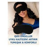 TURTİKA Premium Işık Geçirmez Uyku Bandı - Gece Göz Maskesi Yumuşak Dokulu Ergonomik Uyku Gözlüğü