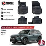 Turtle Bmw X1 (U11) P-Hev 2022-2026 Uyumlu 3D Havuzlu Oto Paspas - Siyah