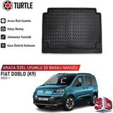 Turtle Fiat Doblo(K9) 2023-2026 Uyumlu 3D Havuzlu Bagaj Havuzu