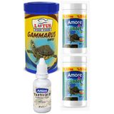 Turtle Green Sticks 2X125ml, Lotus Gammarus 250Ml Surungen Ve Kaplumbaga Yemi, Multivitamin