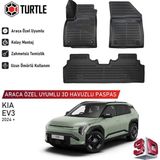 Turtle Kia Ev3 2024-2026 Uyumlu 3D Havuzlu Oto Paspas - Siyah