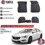 Turtle Opel Insignia (Z18) 2017-2022 Uyumlu 3D Havuzlu Oto Paspas - Siyah