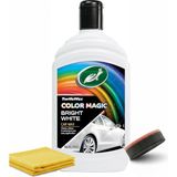 Turtle Wax Beyaz Renkli Cila - Parlatıcı Temizleyici Onarıcı 500 ml + Uygulama Süngeri + Bez