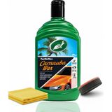 Turtle Wax Carnauba Sıvı Cila ve Boya Koruyucu 500 ml - Derin Parlaklık ve Uzun Süreli Koruma + Mikrofiber Bez & Cila Süngeri