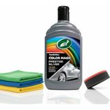 Turtle Wax Gri Renkli Cila 500 ml Yenileyici Onarıcı Parlatıcı + 3 Adet Mikrofiber Bez + Cila Süngeri