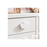 TURUNÇ AKSESUAR Beyaz Bulut Kulp- En 7.5 Cm Boy 6.5 Cm Bebek Çocuk Genç Odası Dolap Çekmece Mobilya Kulpu