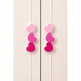 TURUNÇ AKSESUAR Iki Delikli Kalp Kulp- 6.4-9.6-12.8 Cm Bebek Çocuk Genç Odası Kulpları Dolap Çekmece Mobilya Kulpu