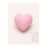 TURUNÇ AKSESUAR Küçük Açık Pembe Tombul Kalp Kulp- En 4.5 Cm Boy 4.5 Cm Bebek Çocuk Genç Odası Dolap Mobilya Kulp